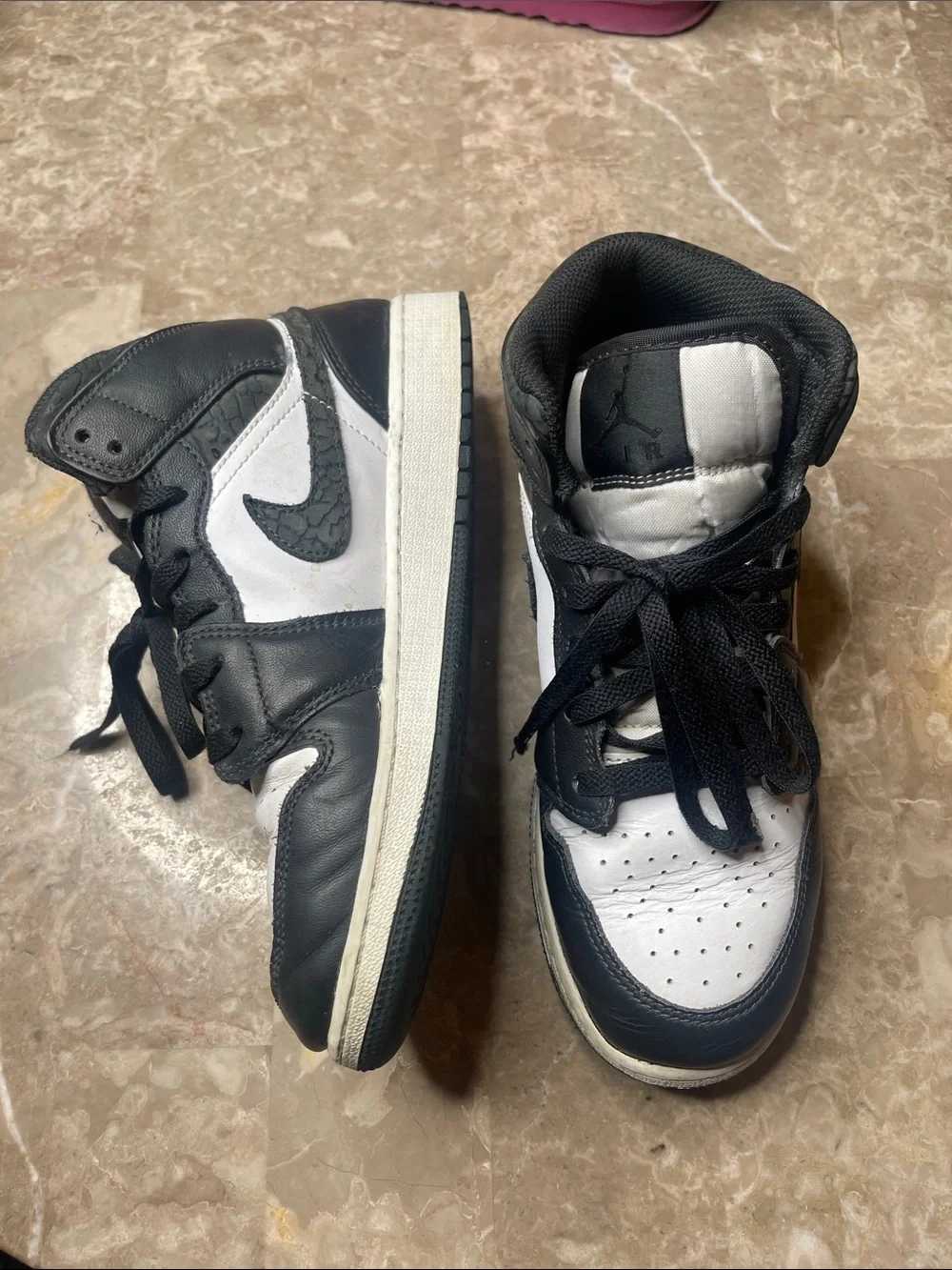 Nike Kids Black and White High-Top Sneakers